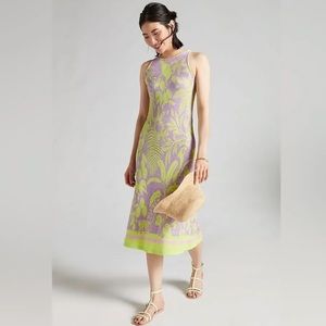 FARM RIO Anthropologie Knit Floral Midi Dress